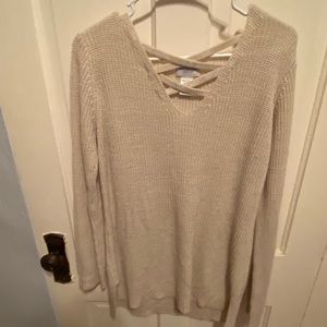 cream neutral color sweater size large